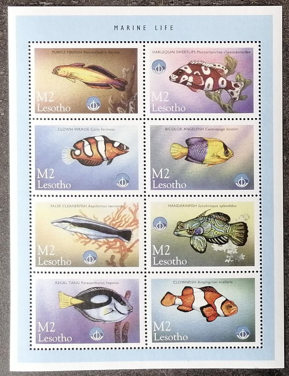 Lesotho 1998 8€ Vodní fauna afrických oceánů a ryby