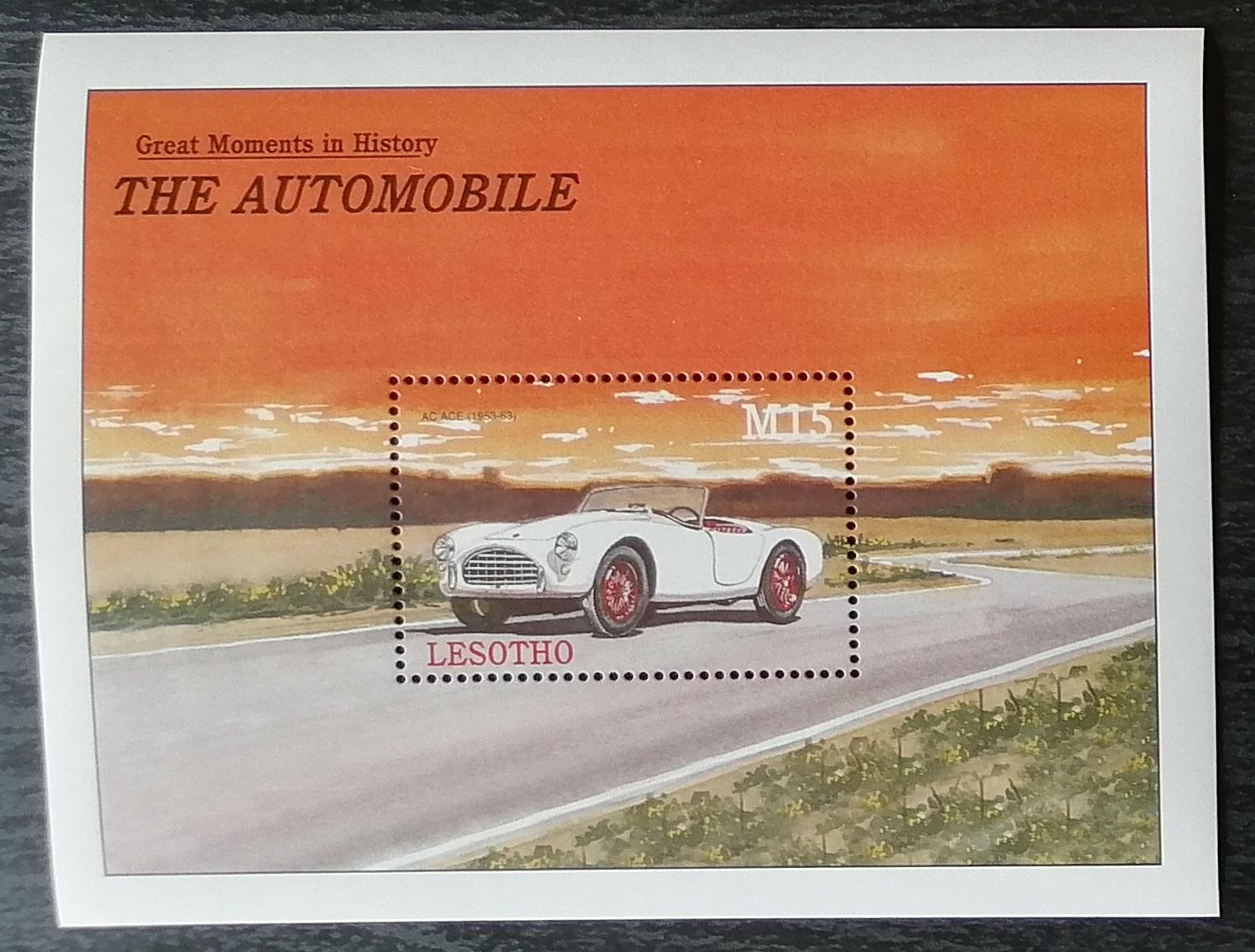 Lesotho 2000 Bl.171 5,5€ Historie auta a značky, AC ACE