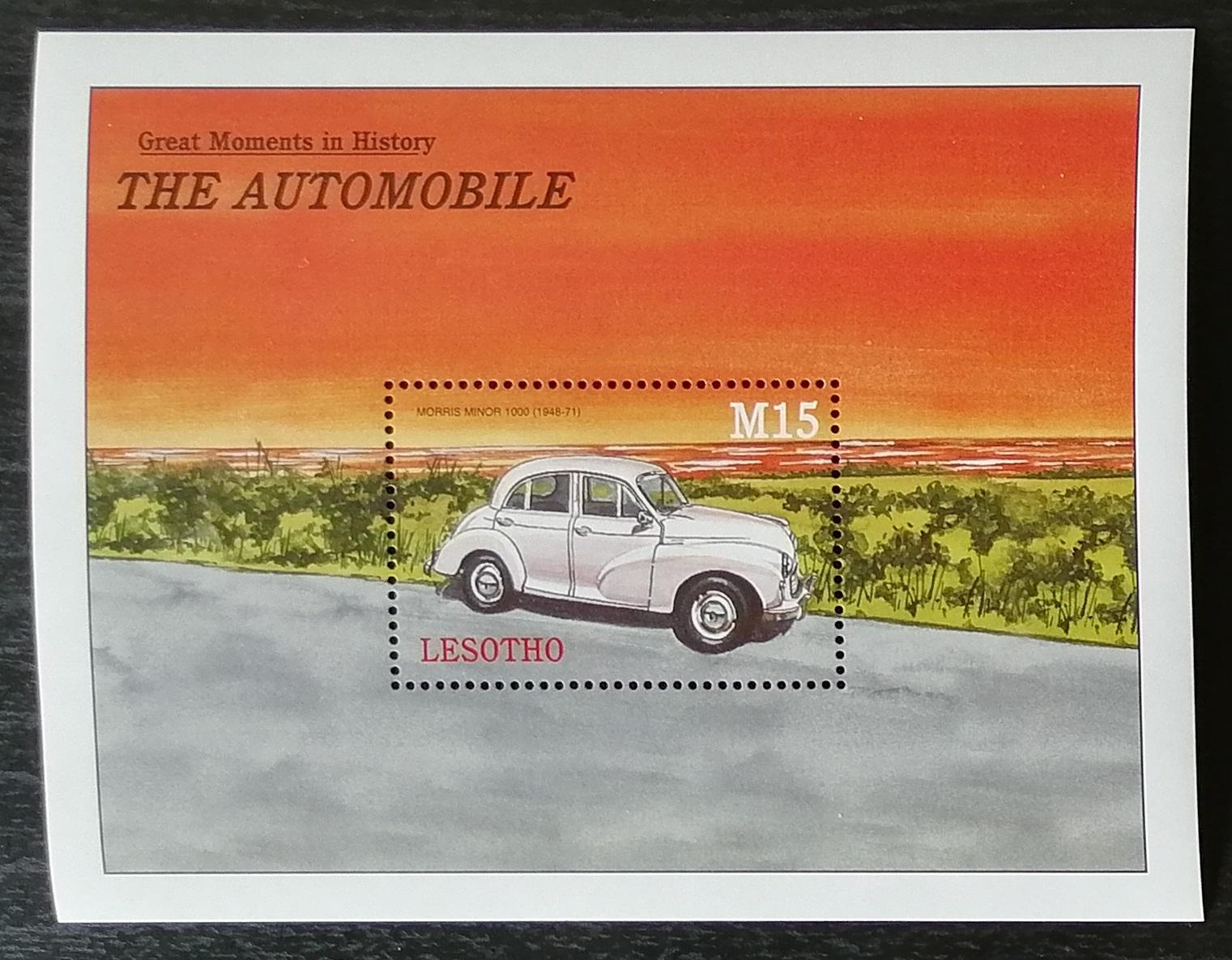 Lesotho 2000 Bl.172 5,5€ Historie auta a značky, Morris Minor 1000