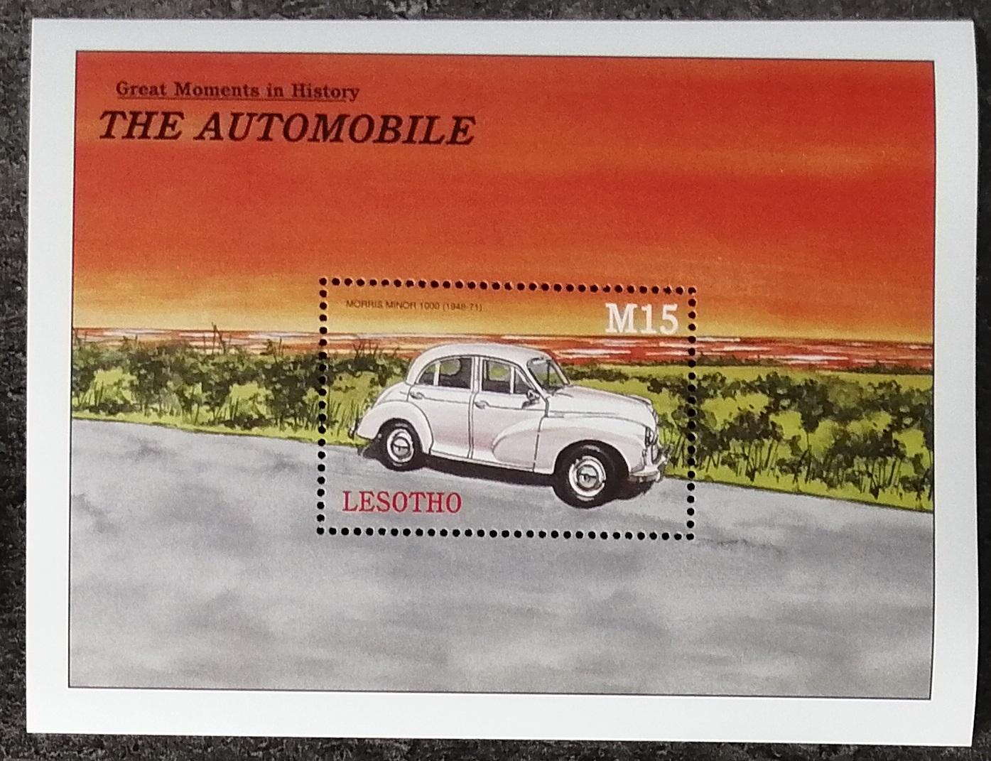Lesotho 2000 Bl.172 5,5€ Stará a klasická auta, Morris Minor