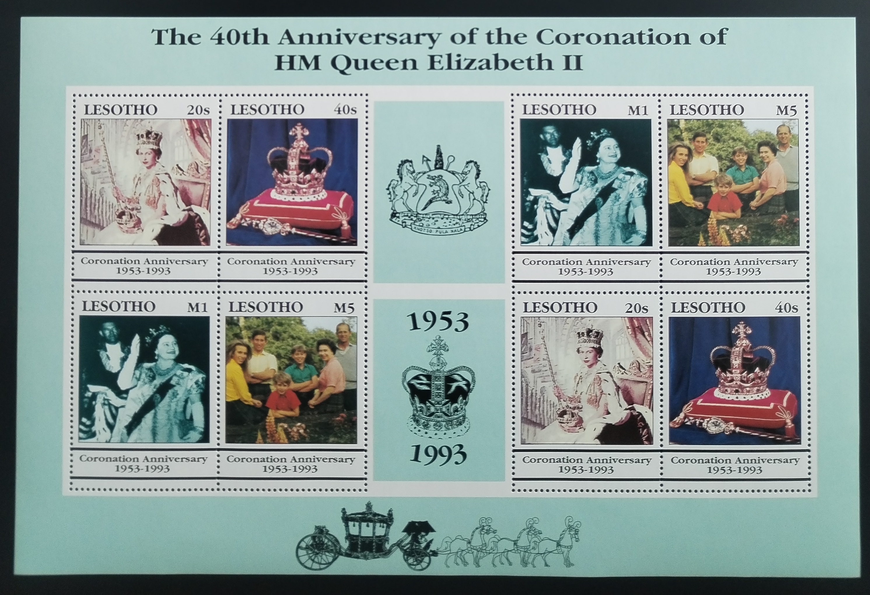 Lesotho 1993 Výročí korunovace královny Alžběty II.