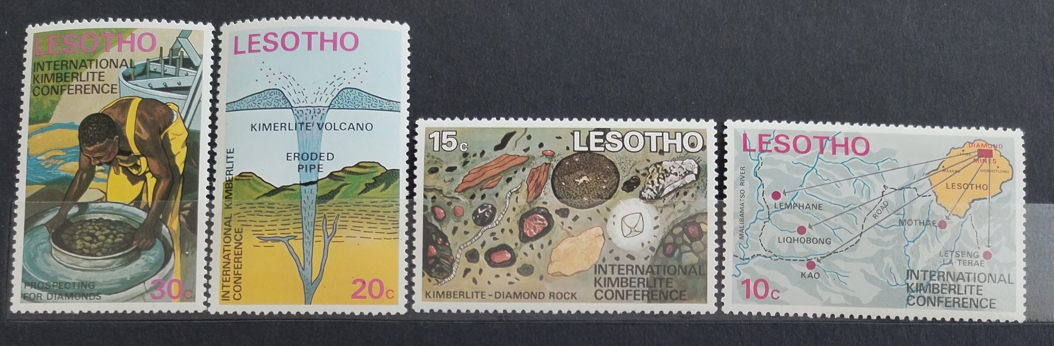 Lesotho 1973 Geologický kongres, Minerály