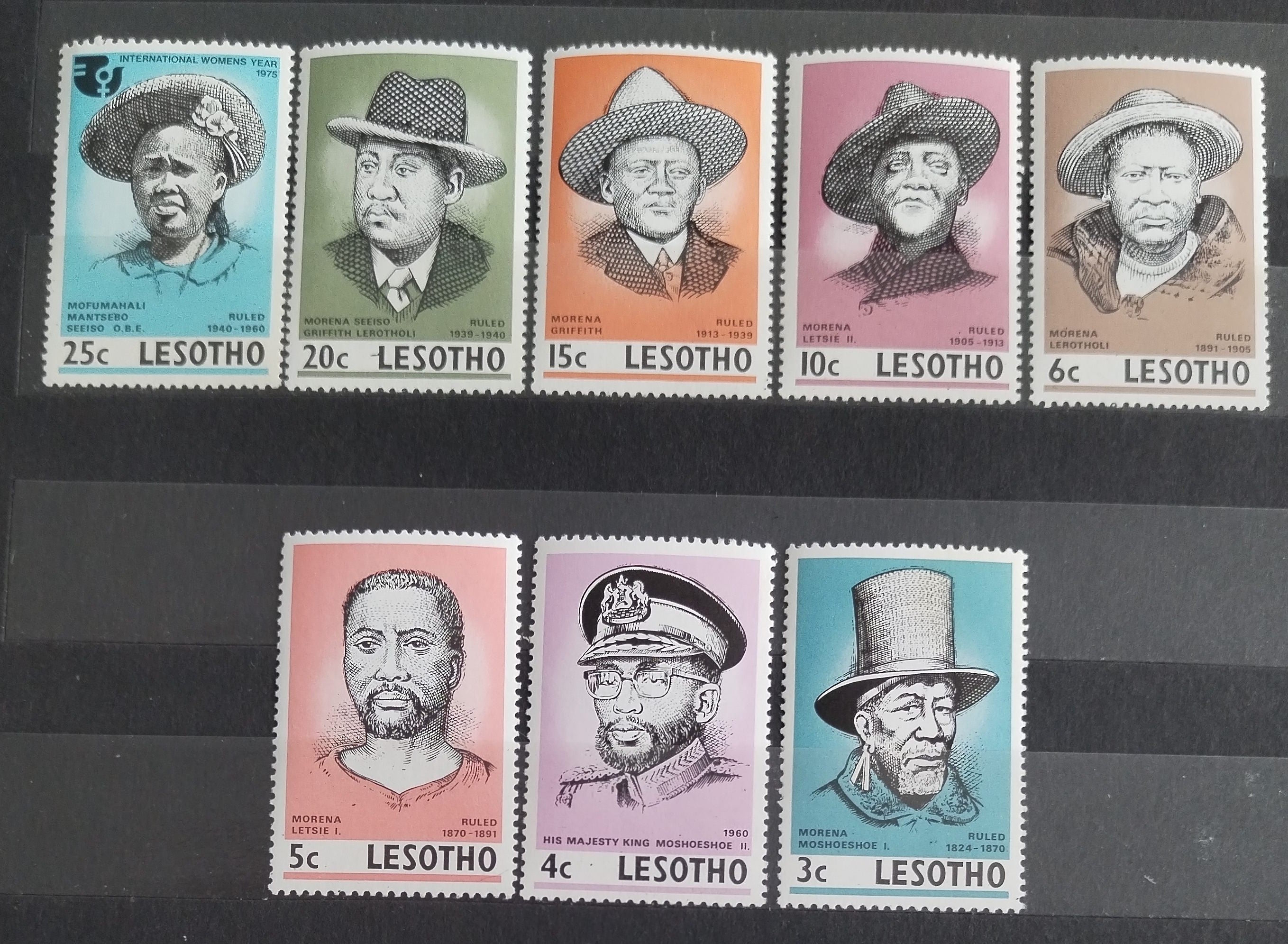 Lesotho 1975 Králové a královny země