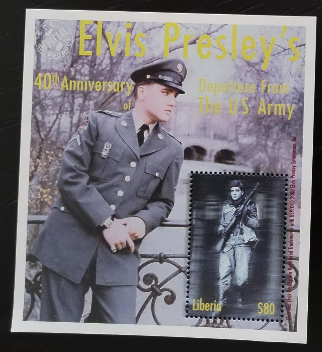 Libérie 2000 Elvis Presley a jeho armádní kariéra