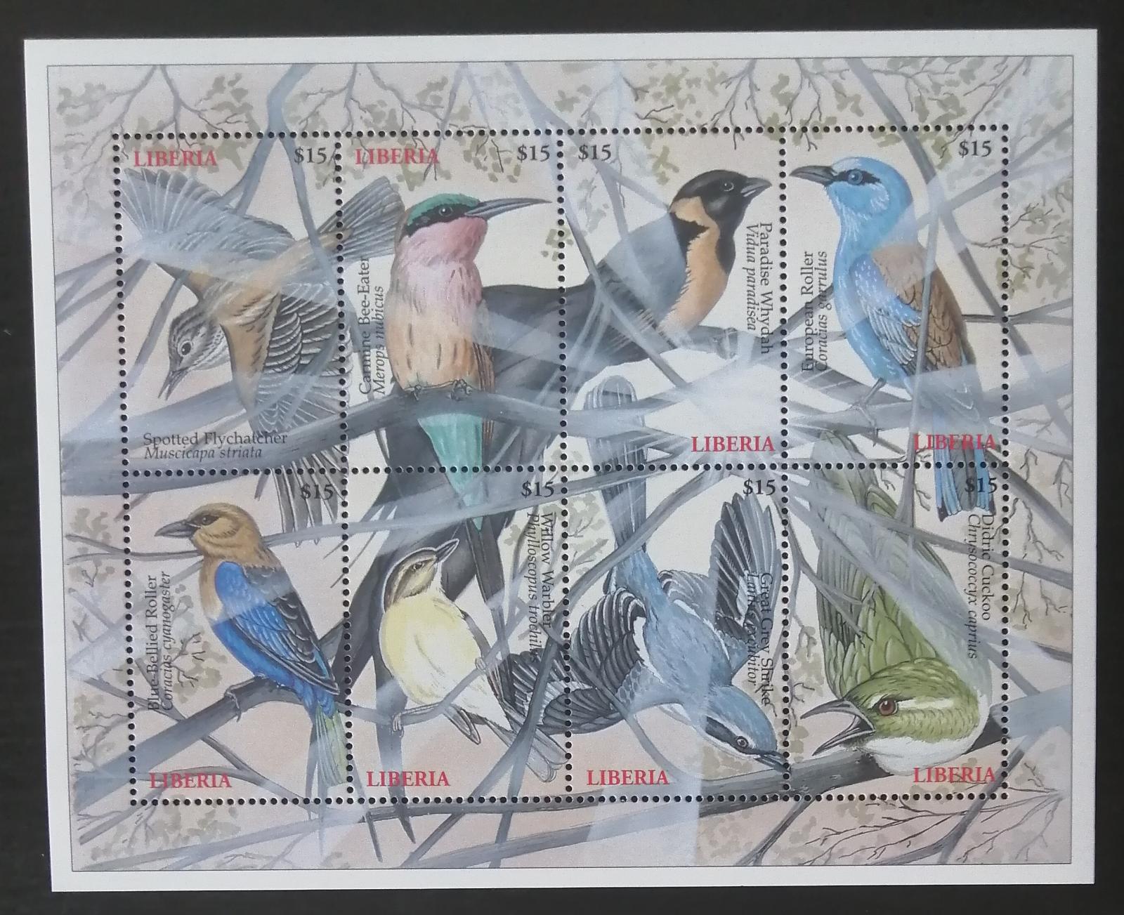 Libérie 2000 Mi.2986-3 9€ Ptáci a fauna Afriky