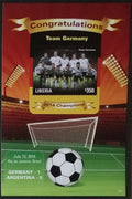 Libérie 2014 Mi.6542Bl. 5,4€ Vítězství Německa ve fotbale, sport