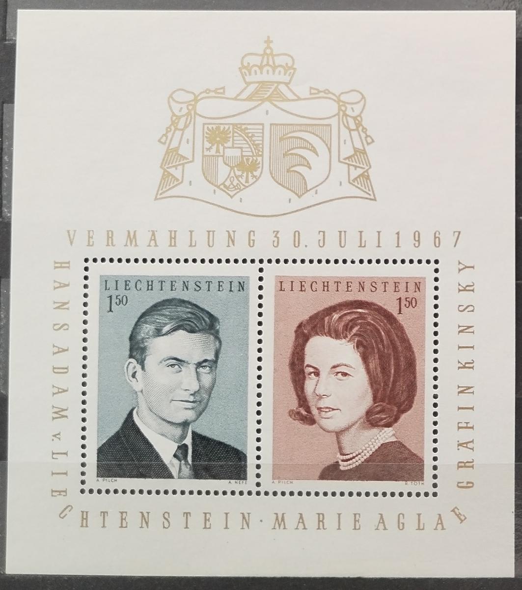 Lichtenštejnsko 1967 Svatba prince Adama