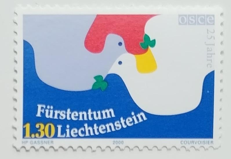Lichtenštejnsko 2000 3,5€ 25 let OSCE, Evropské organizace
