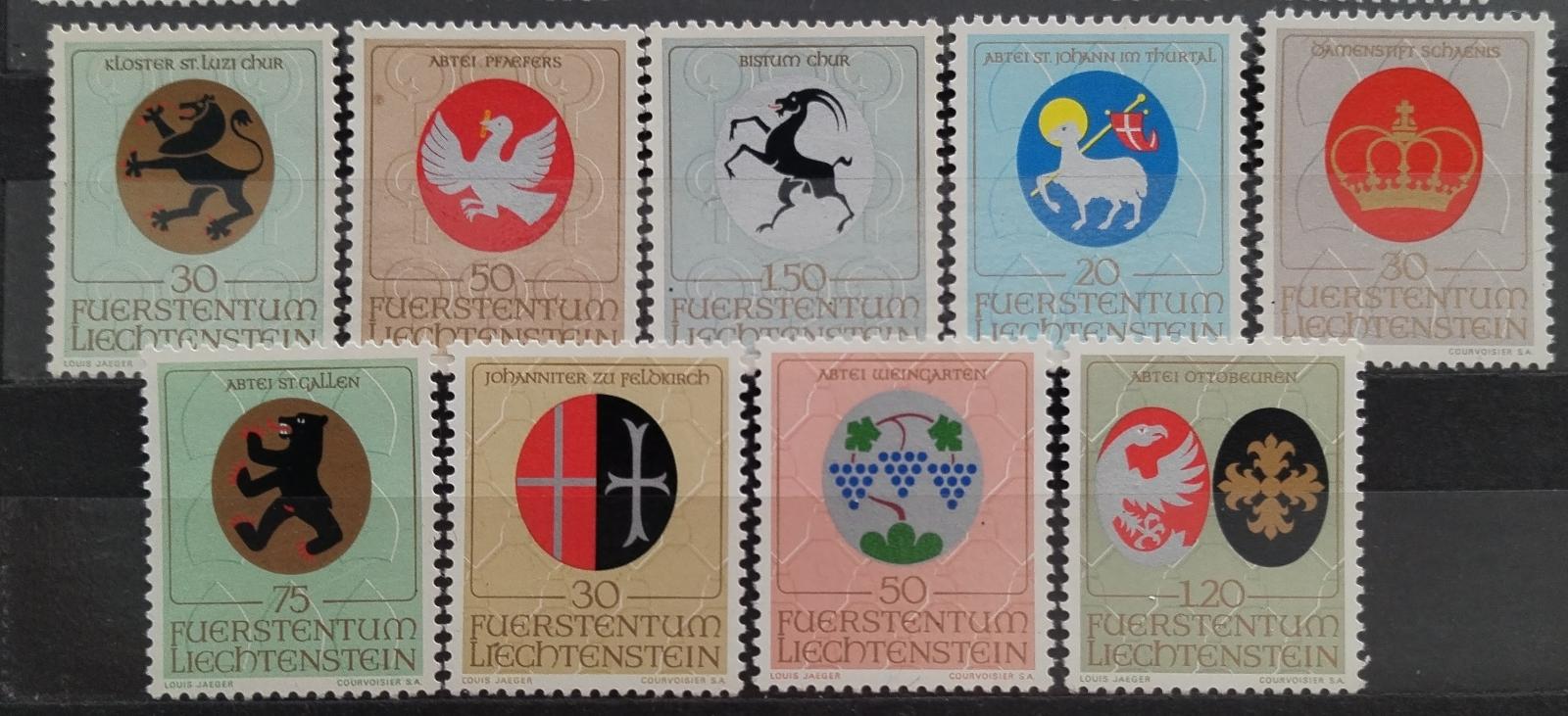 Lichtenštejsko 1970-2 Erby a znaky rodů, Fauna a heraldika (3xkomplet)