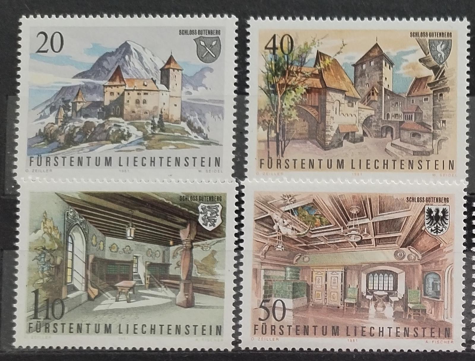 Lichtenštejsko 1981 Hrad Gutenberg, Hrady a zámky