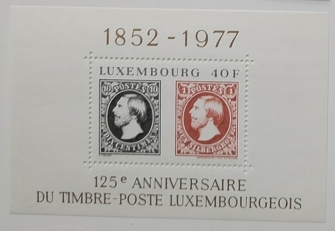Lucembursko 1977 Bl.10 5€ 125 let národní známky