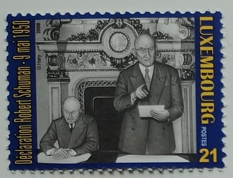 Lucembursko 2000 1,5€ 50 let Schumanova plánu