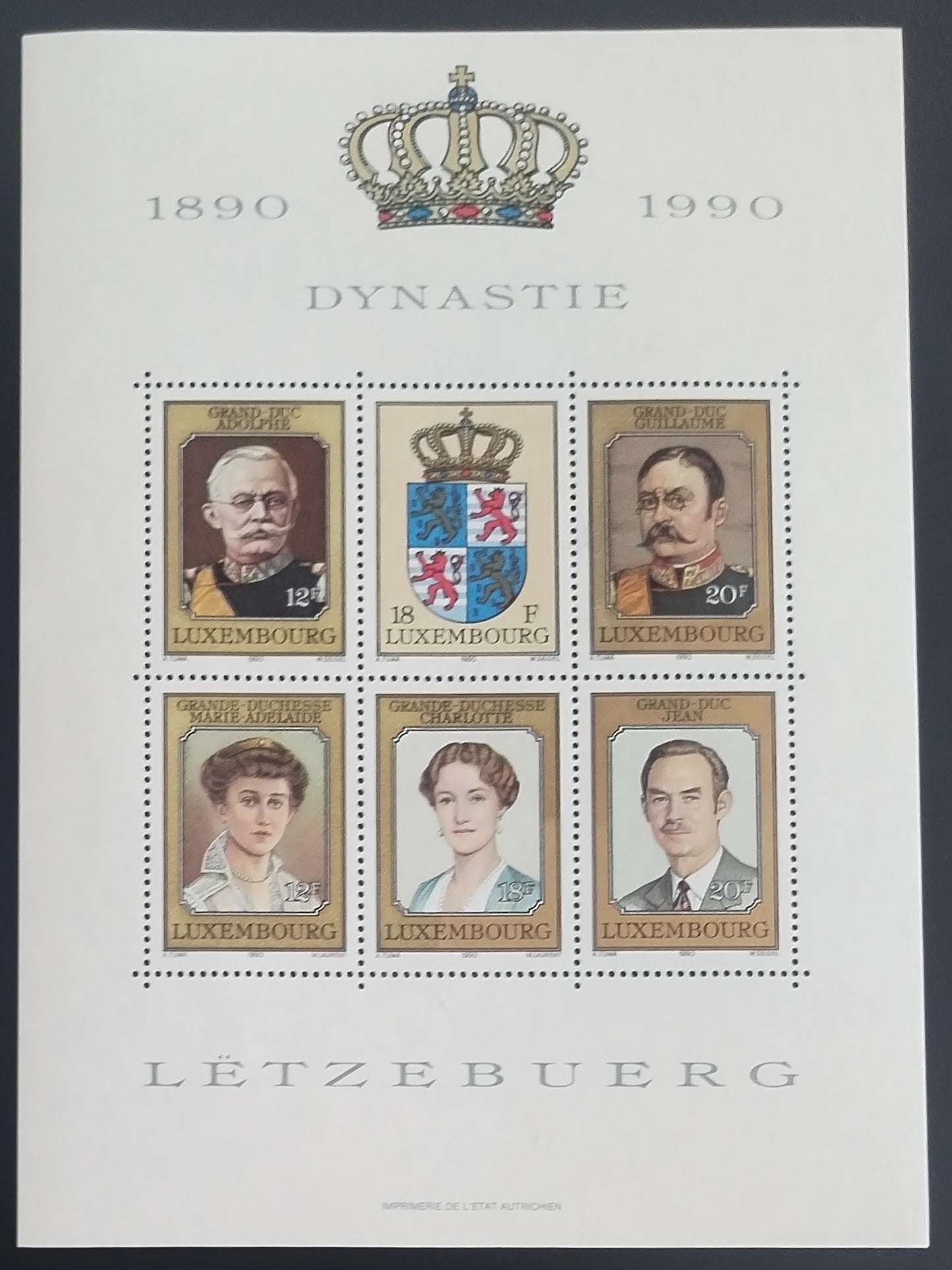 Lucembursko 1990 Výročí vládnoucí dynastie