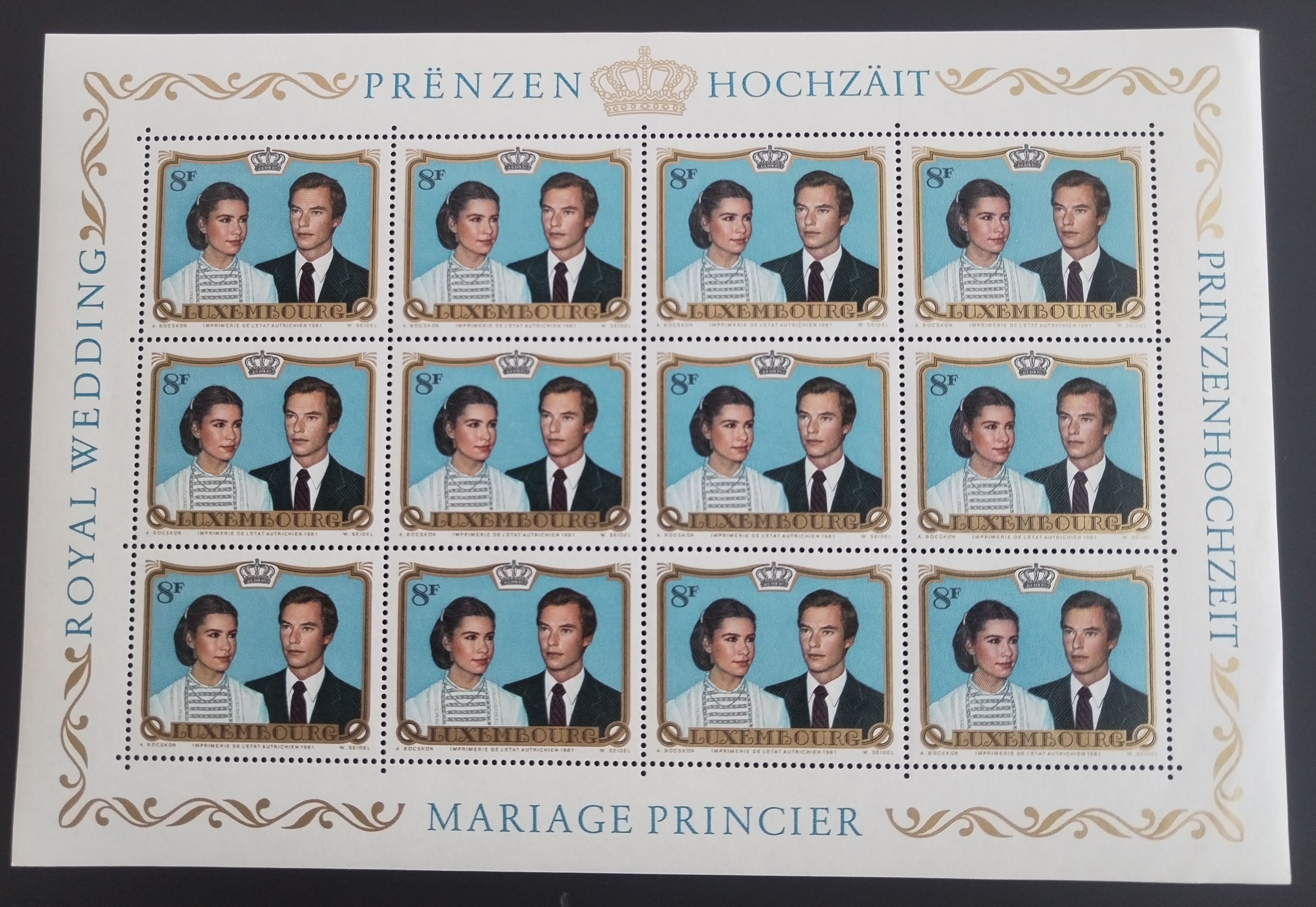 Lucembursko 1981 Královská svatba v archu