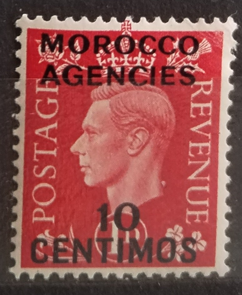 Britská pošta v Maroku 1937 Přetisky španělské měny - 10c