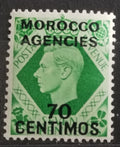 Britská pošta v Maroku 1937 Španělská měna - 70c