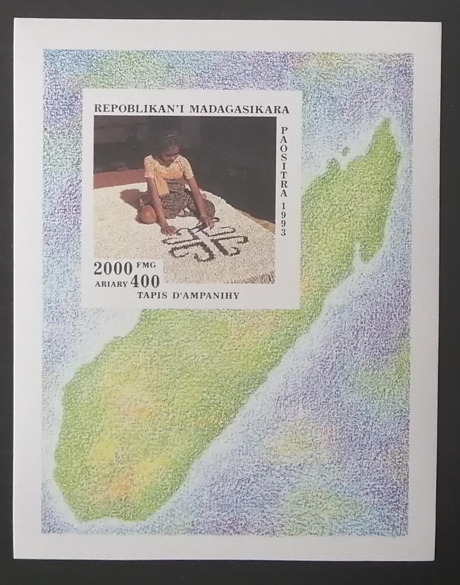 Madagaskar 1994 Bl.255 6€ Rukodělné výrobky z ostrova - koberce