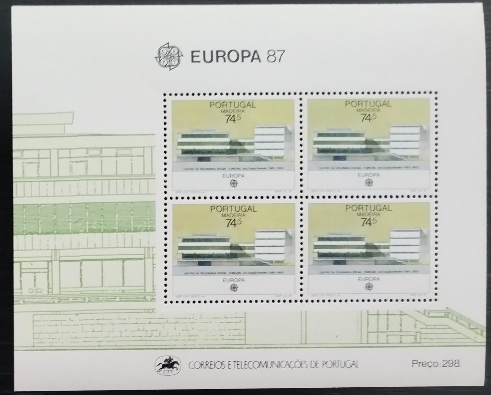 Madeira 1987 EUROPA vydání - ostrovní moderní architektura a budovy