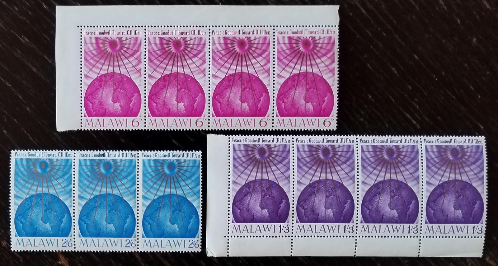 Malawi 1964 +4,8€ Vánoce a Země (chybí nejnižší hodnota)