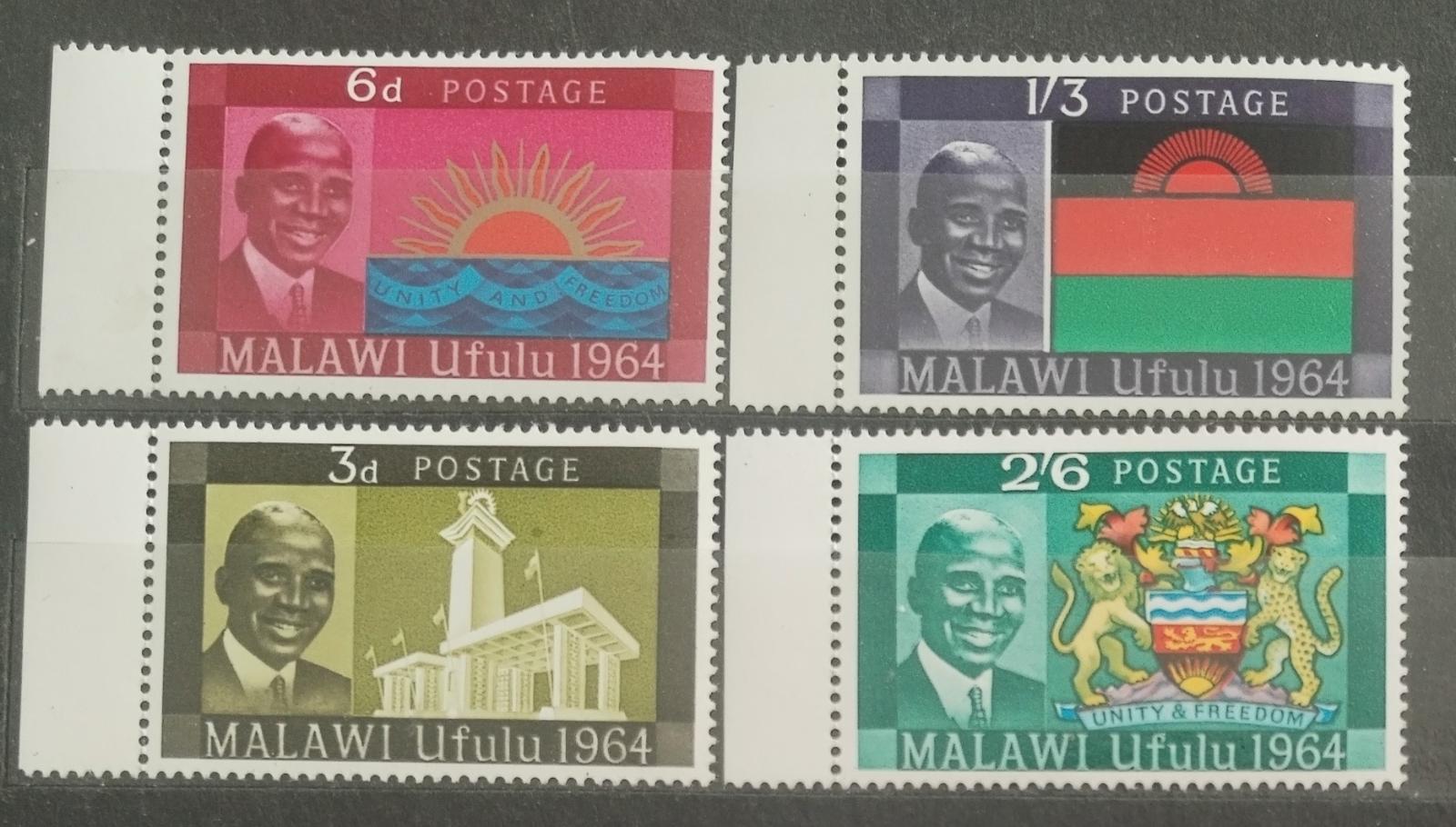 Malawi 1964 Nezávislost, Vlajky a erby