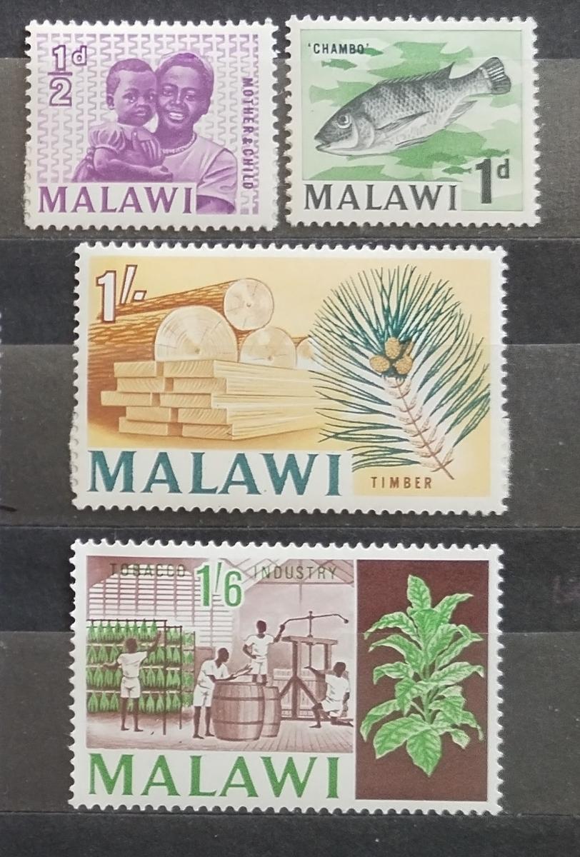 Malawi 1966 Výběr z definitivy po 1s6