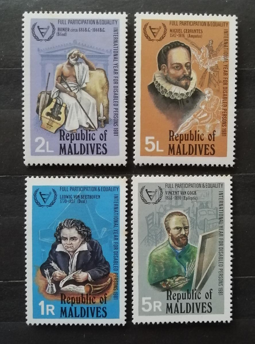 Maledivy 1981 7,5€ Mezinárodní rok invalidů, osobnosti