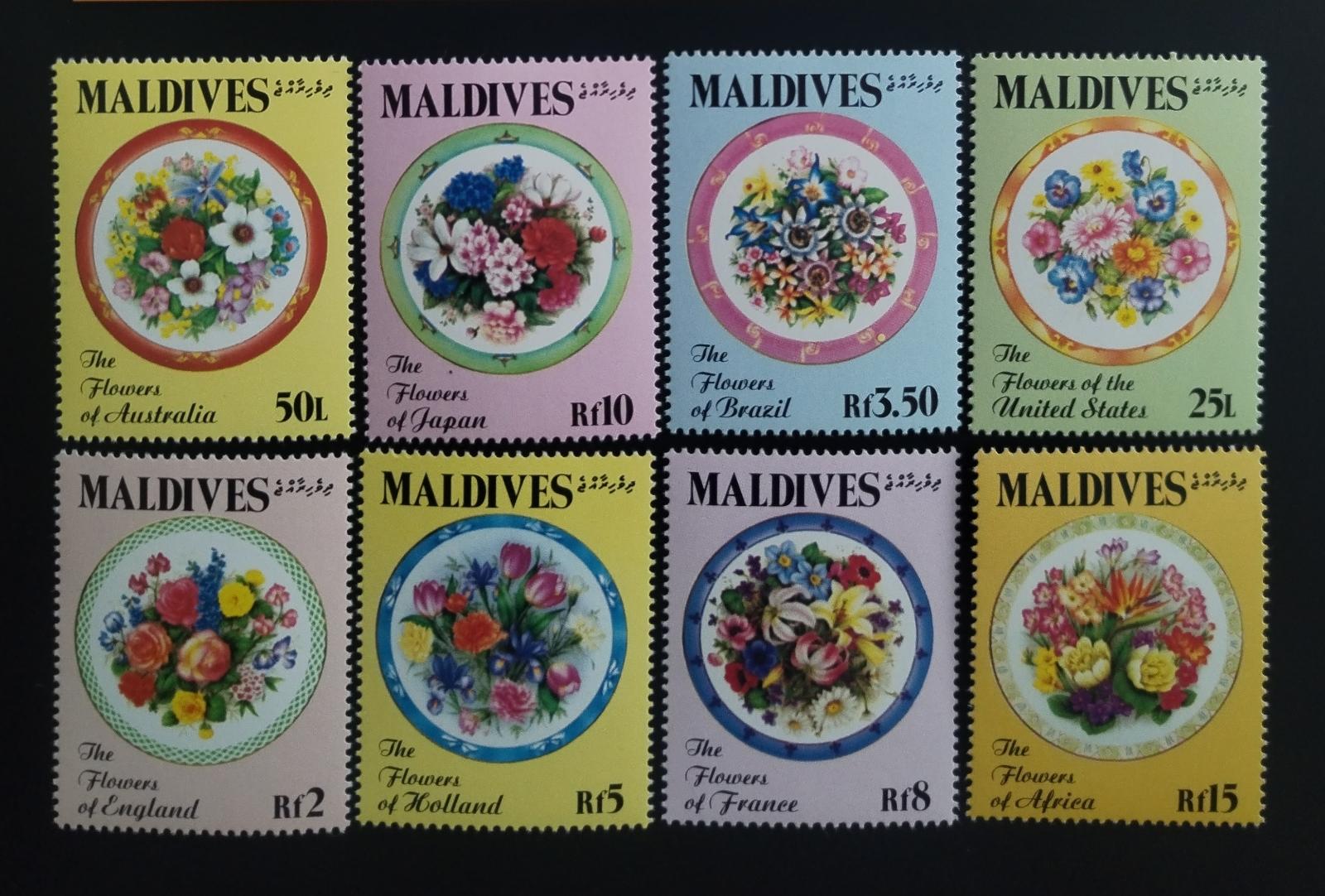 Maledivy 1992 Národní květiny a flora světa