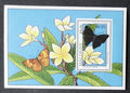 Maledivy 1993 Bl.296 9€ Motýli a květiny ostrovů, Plumeria acutifolia