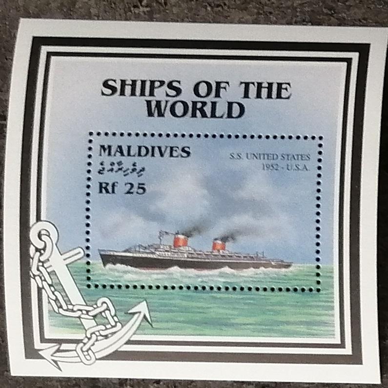 Maledivy 1997 4,6€ Lodě historie a světa, 'United States'