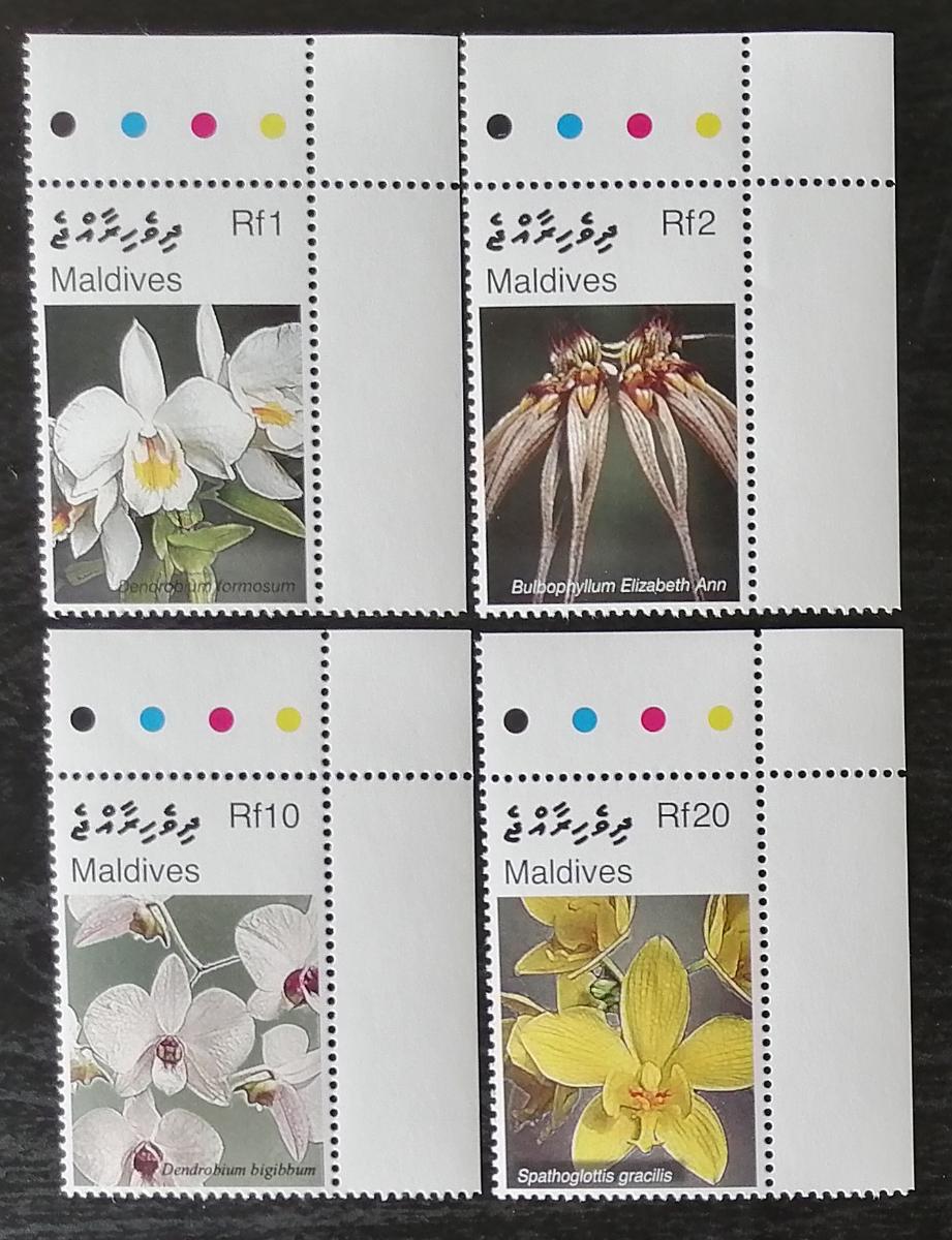 Maledivy 2007 Mi.4581-4 5,5€ Asijské orchideje a květiny, flora