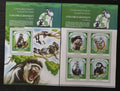 Maledivy 2015 Mi.5931-4+Bl.847 17,5€ Ochrana fauny - africké opice