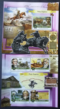 Maledivy 2015 Mi.6031-4+Bl.867 20€ 155 let Pony Express, koně a pošta