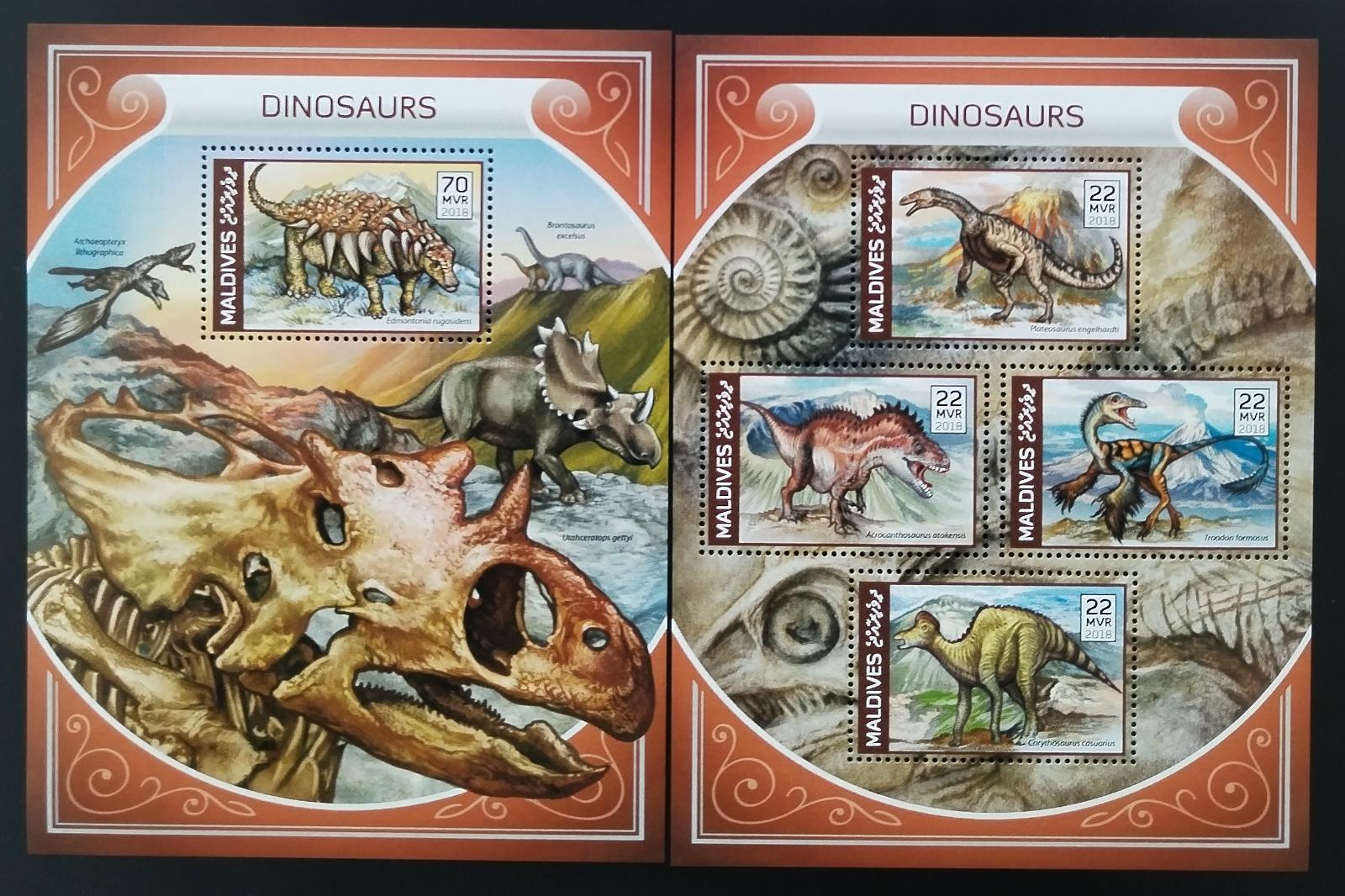 Maledivy 2018 Dinosauři a ještěři pravěku