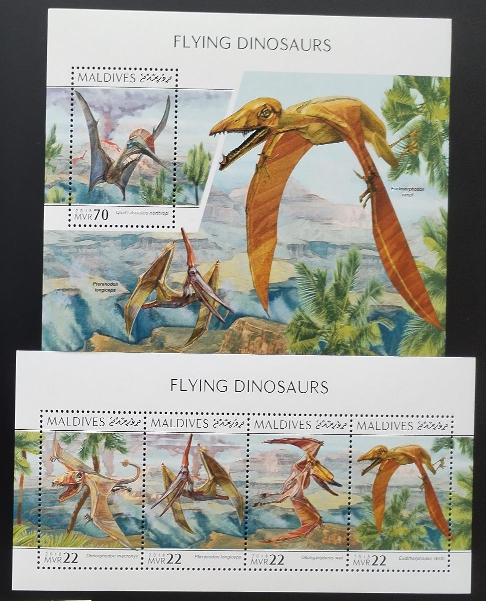 Maledivy 2018 Létající dinosauři a ještěři pravěku