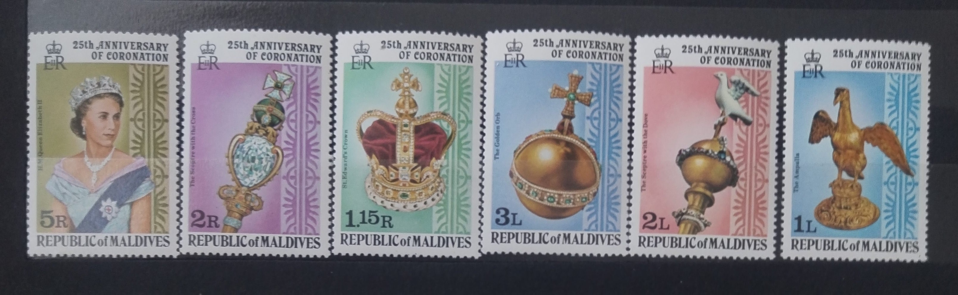 Maledivy 1978 Výročí korunovace královny Alžběty II.