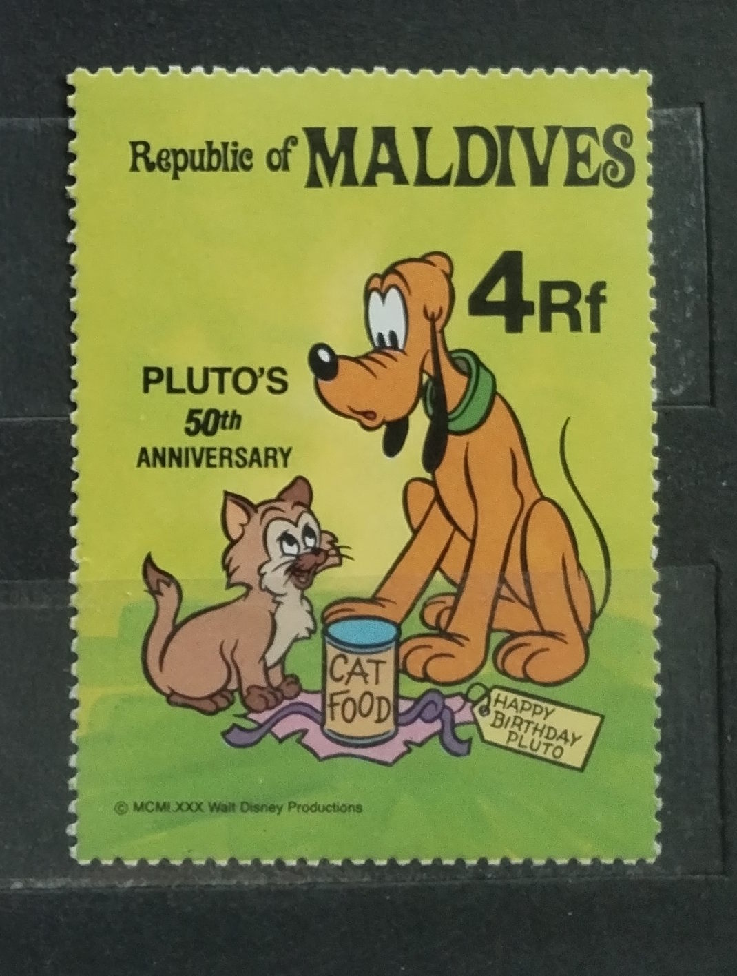 Maledivy 1982 Pes Pluto a Disney