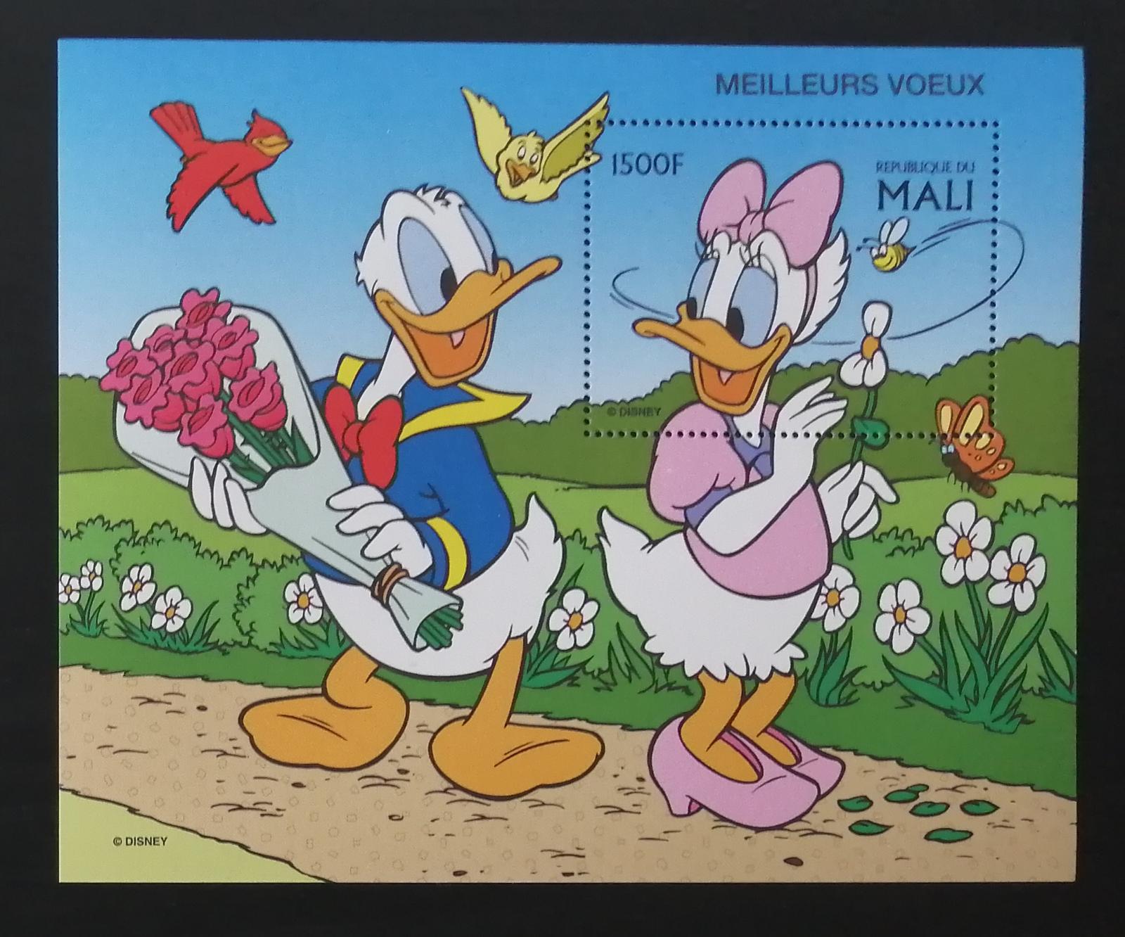 Mali 1997 Bl.111 8,5€ Donald a Daisy na rande
