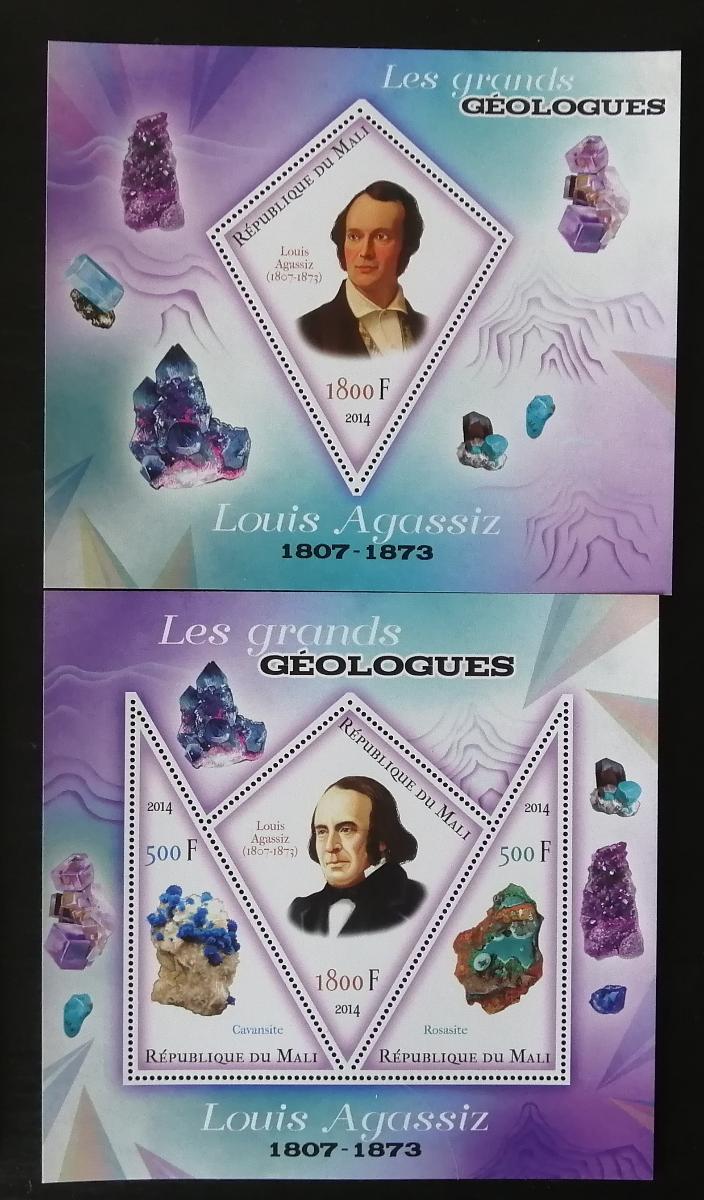Mali 2014 Slavní geologové, minerály a horniny - L. Agassiz