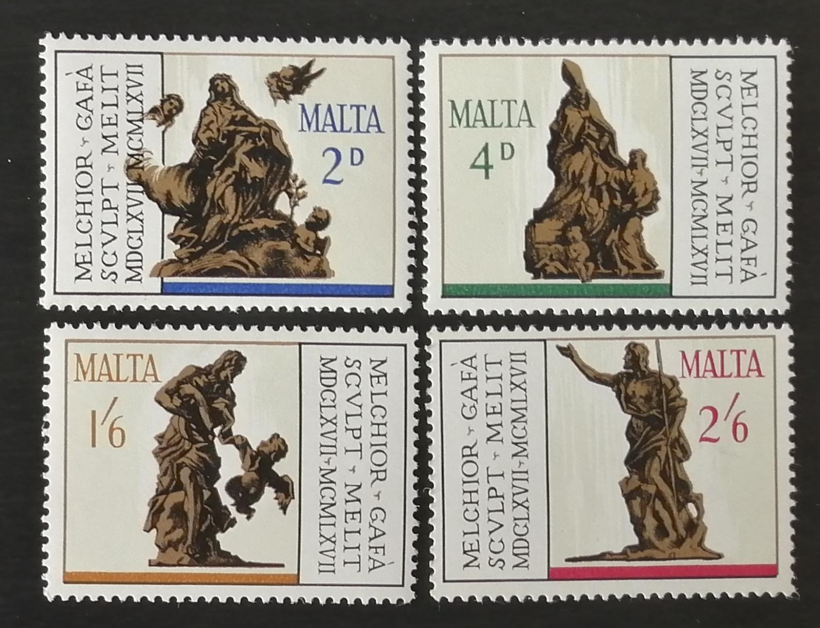 Malta 1967 300 let smrti sochaře Melchiora