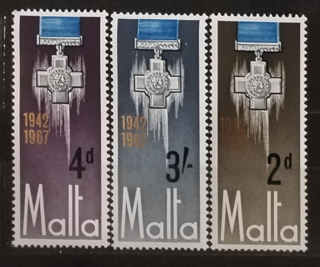 Malta 1967 Výročí udělení Jiřího kříže ostrovu, Vyznamenání