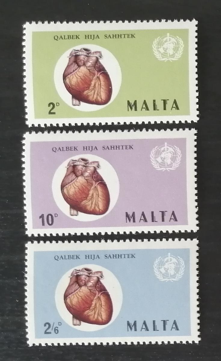 Malta 1972 Světový den srdce, medicína