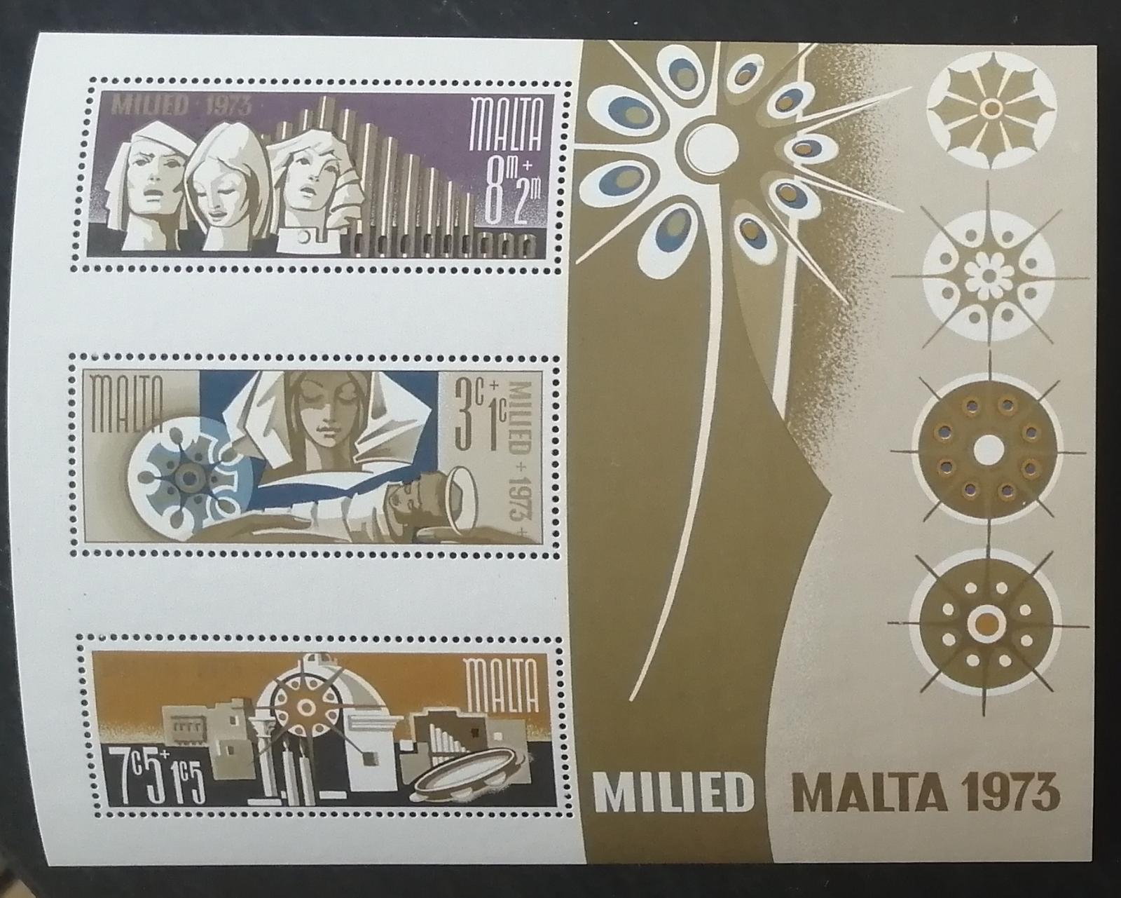 Malta 1973 Bl.3 10€ Vánoce a umění