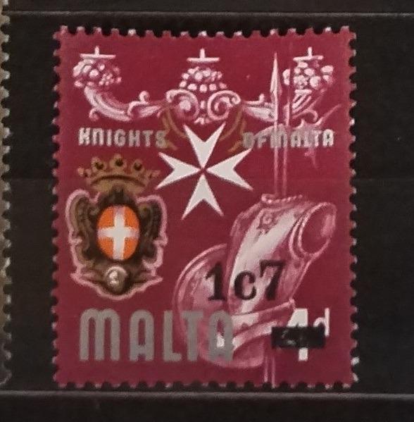 Malta 1977 Sólo přetisk definitivy, Brnění