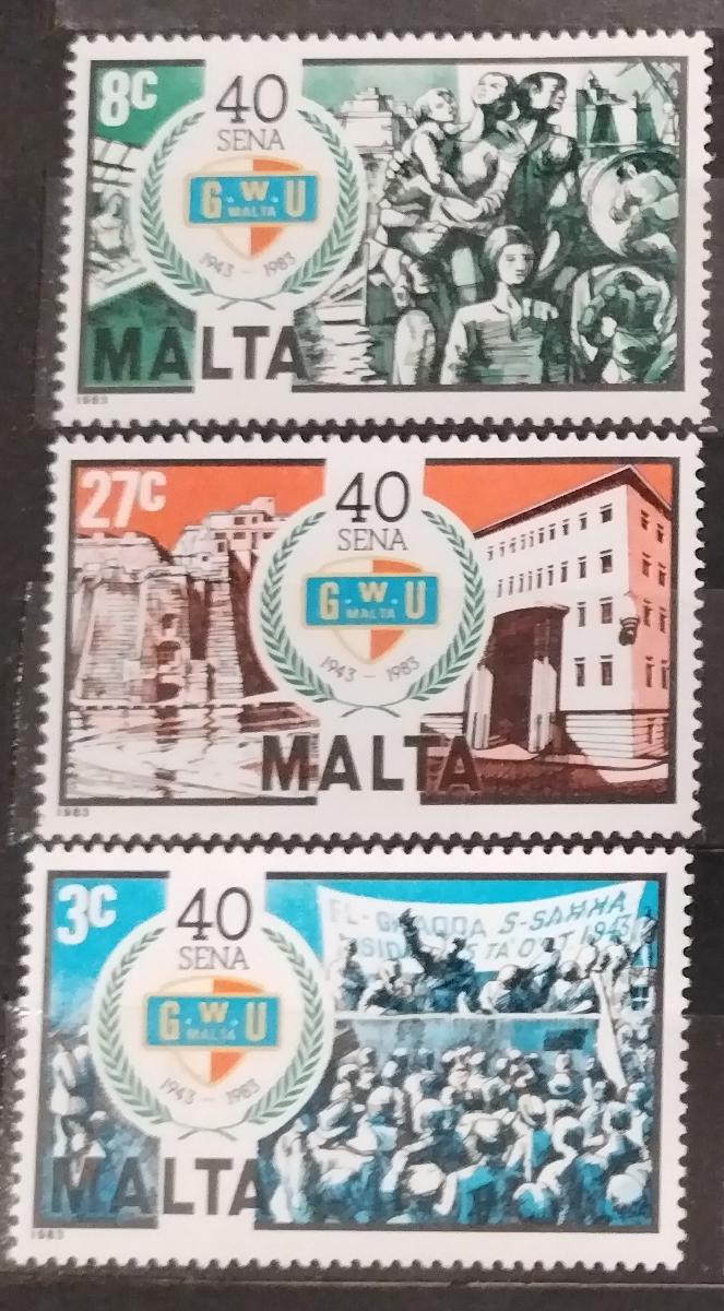 Malta 1983 Výročí organizací a odborů + Výročí kněze Pira
