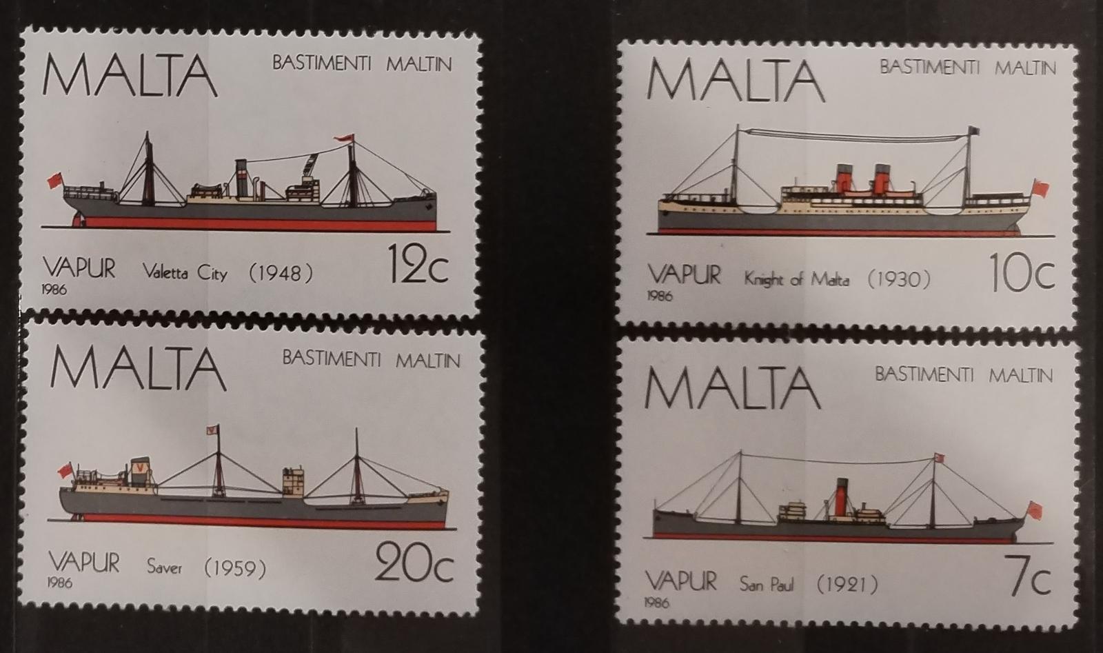 Malta 1986 7€ Historické lodě a plavidla
