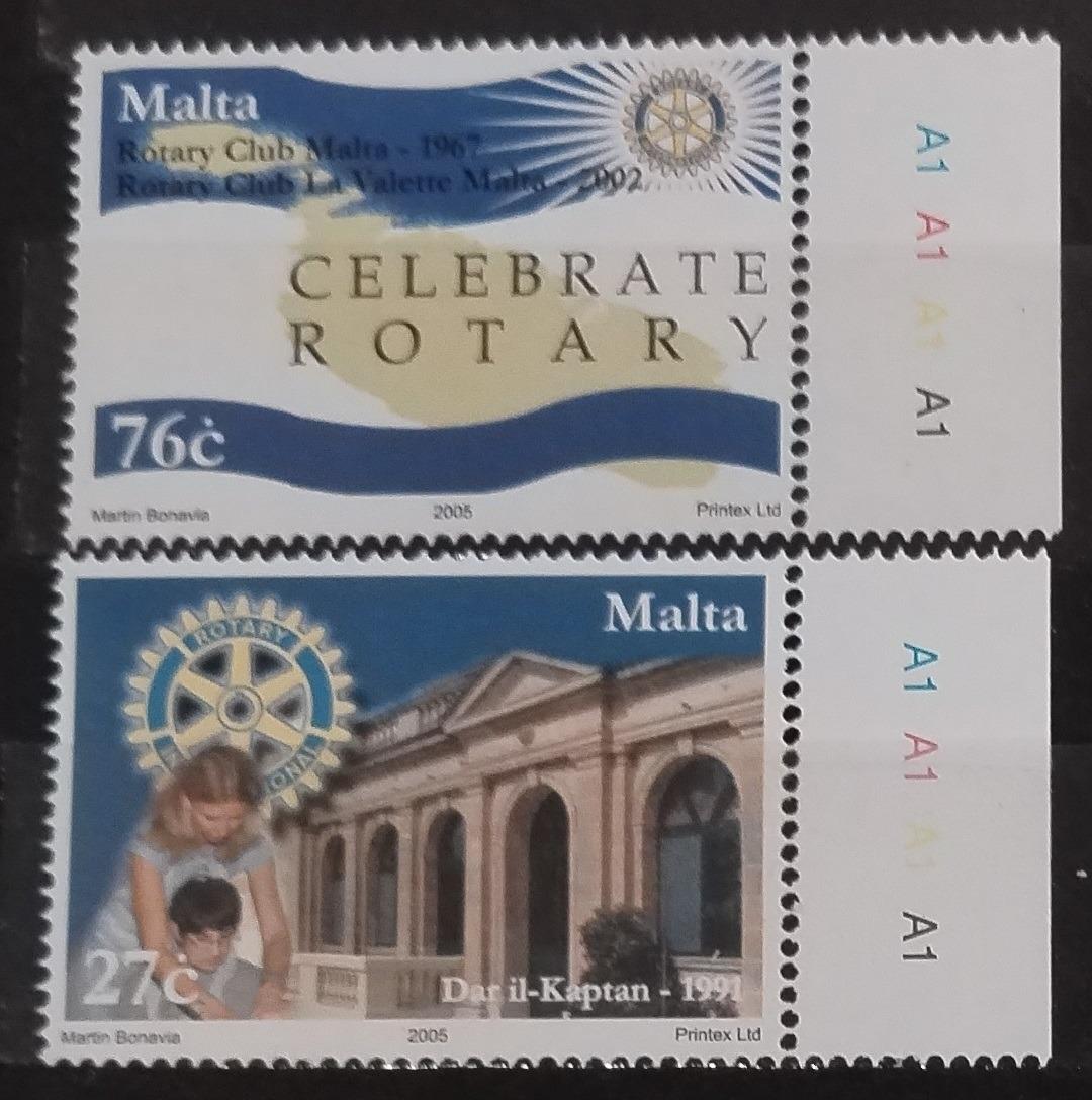 Malta 2005 5€ Výročí rotariánů, Charita a Rotary Club
