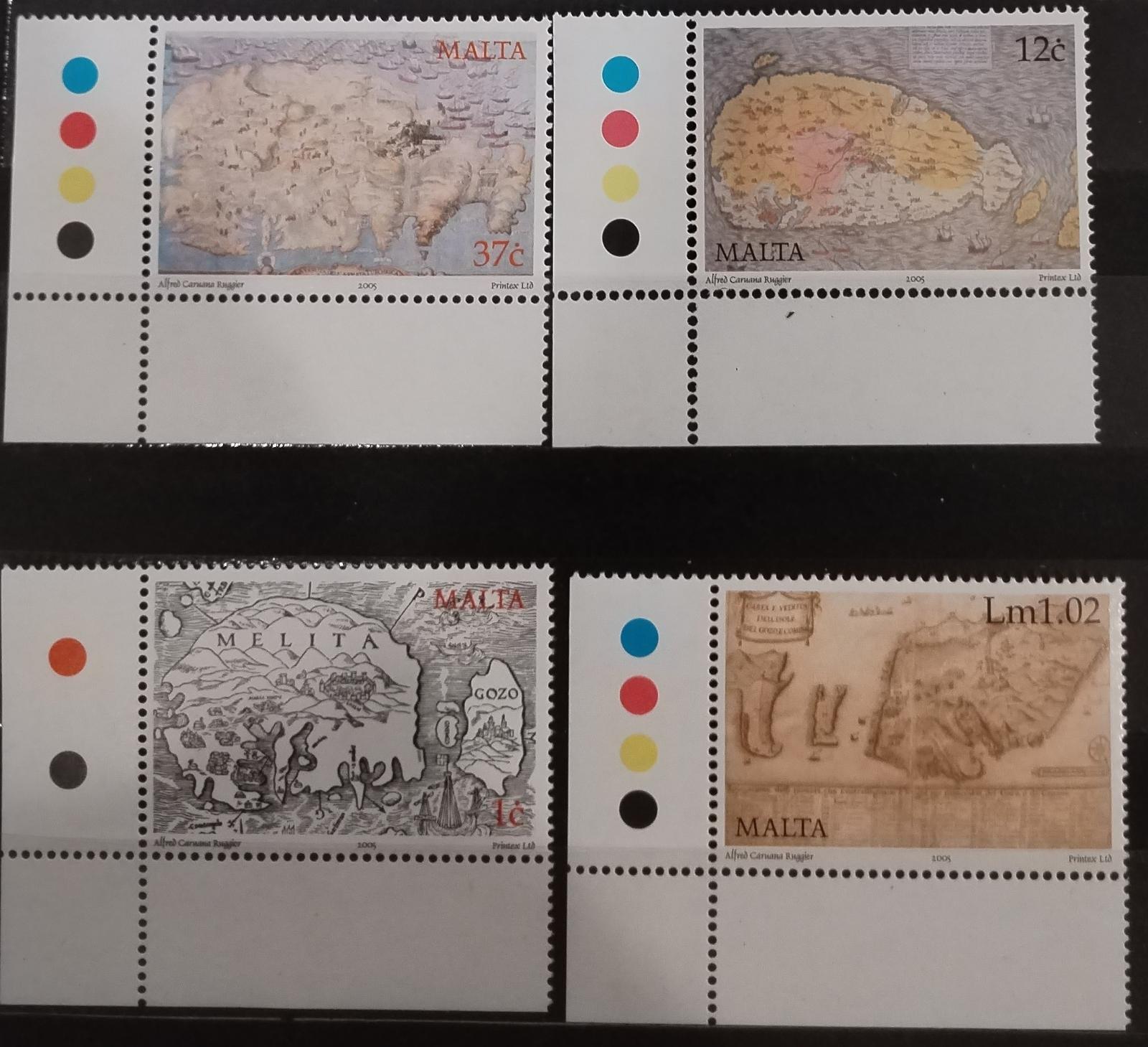 Malta 2005 8€ Ostrovní historické mapy a kartografie