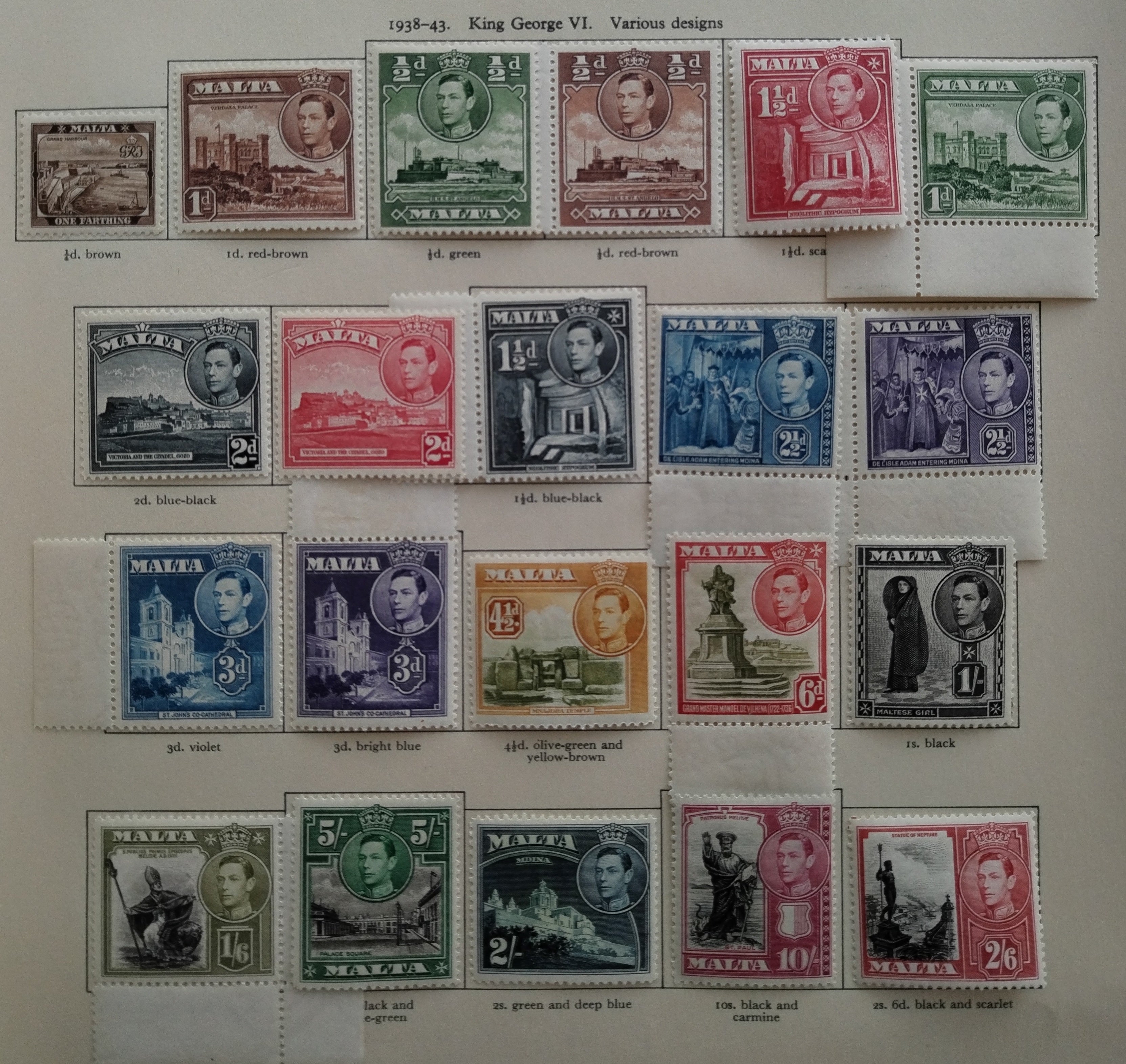 Malta 1938 75£ Definitiva krále Jiřího VI.