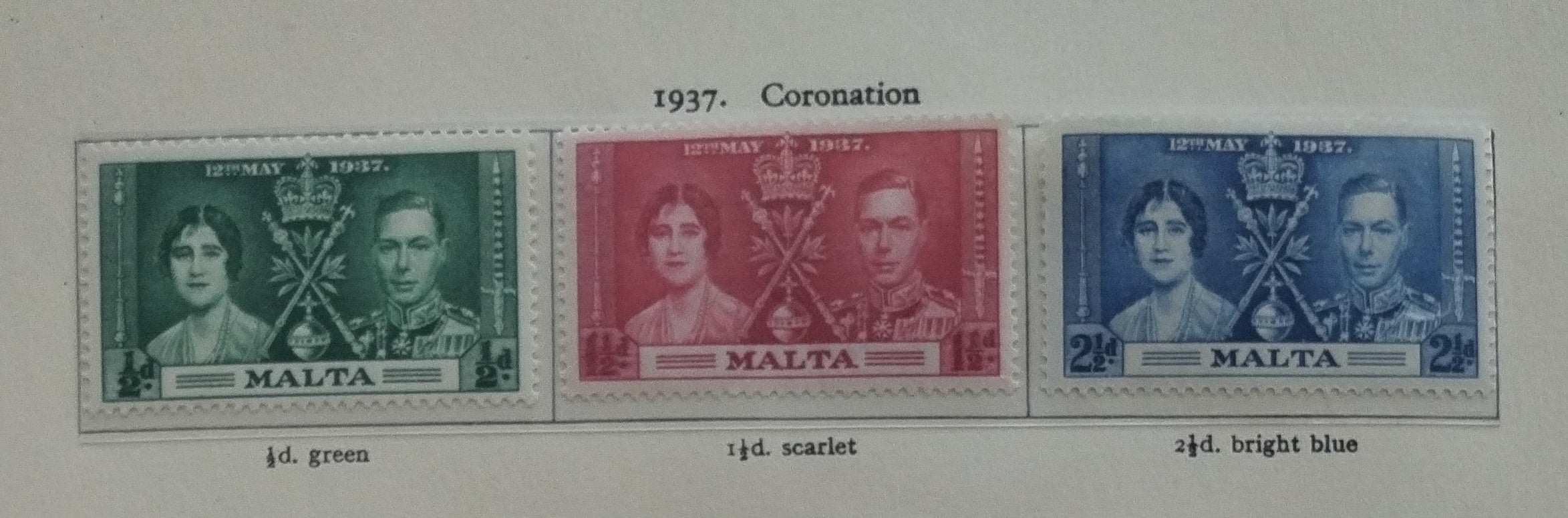 Malta 1937 Korunovace krále Jiřího VI.