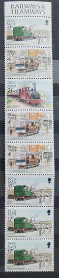 Ostrov Man 1991 Dotisky, Parní vlaky, Tramvaje